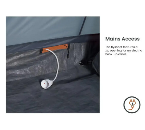 Намет п'ятимісний Easy Camp Hamra 5, 500 × 195 × 320 см, синій