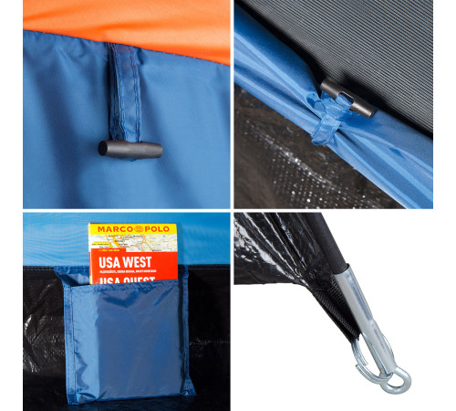 Намет двомісний NILS CAMP NC6010 Hiker, 275 х 150 х 105 см, синій