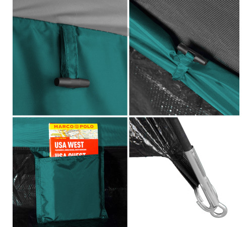 Намет двомісний NILS CAMP NC6010 Hiker, 275 х 150 х 105 см, зелений