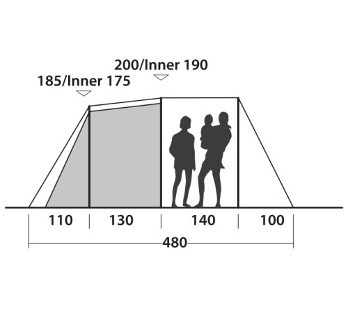 Намет п'ятимісний Easy Camp Huntsville 500 Green/Grey (120407) Намет п'ятимісний Easy Camp Huntsville 500 Green/Grey (120407)