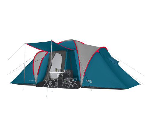 Намет шестимісний NILS CAMP NC6031 Highland, 570 х 210 х 200 см, синьо-сірий