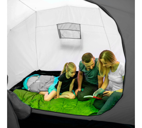 Намет шестимісний NILS CAMP NC6031 Highland, 570 х 210 х 200 см, синьо-сірий