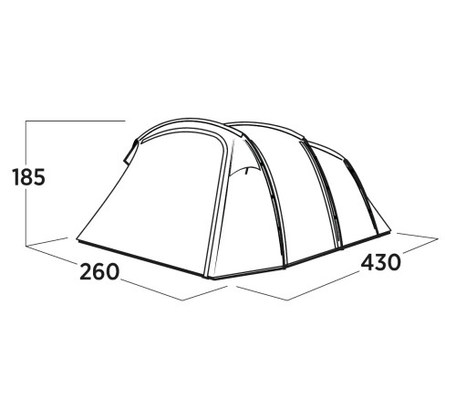 Намет чотиримісний Easy Camp Hamra 4, 430 × 185 × 260 см, синій