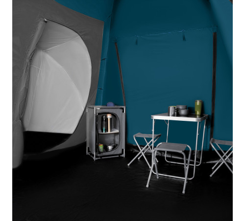 Намет чотиримісний NILS CAMP NC6431 Highland IV, 450 х 210 х 190 см, синьо-сірий