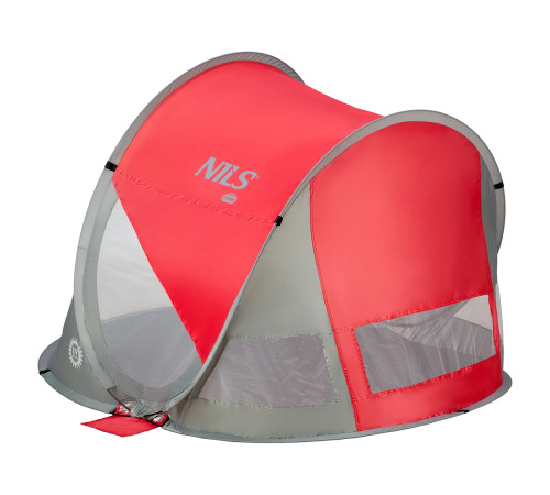 Намет пляжний NILS CAMP NC3142, червоно-сірий