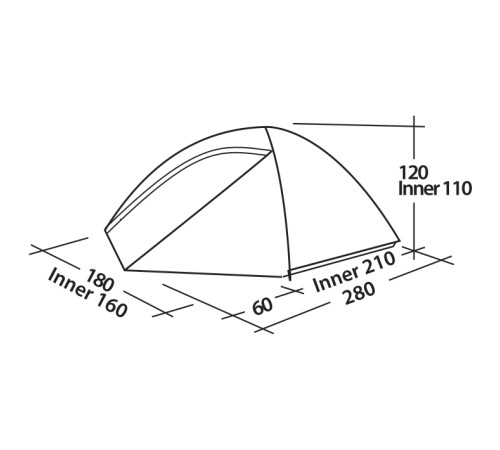 Намет тримісний Easy Camp Meteor 300 Rustic Green (120393)