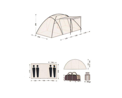 Кемпінговий намет KING CAMP Bari 4