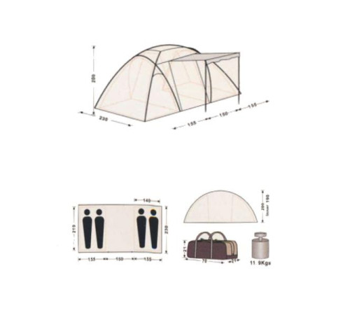 Кемпінговий намет KING CAMP Bari 4