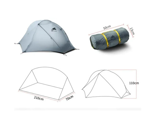 Намет одномісний 3F UL Gear Floating cloud 15D, сірий Намет одномісний 3F UL Gear Floating cloud 15D, сірий