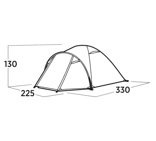 Намет чотиримісний Easy Camp Setesdal 4, 330 х 130 х 225 см, зелений