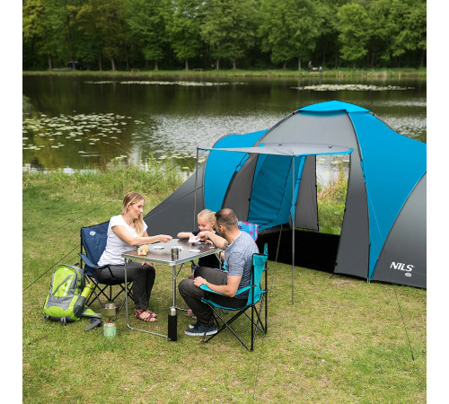 Намет кемпінговий NILS CAMP NC6031 HIGLAND сіро-блакитний