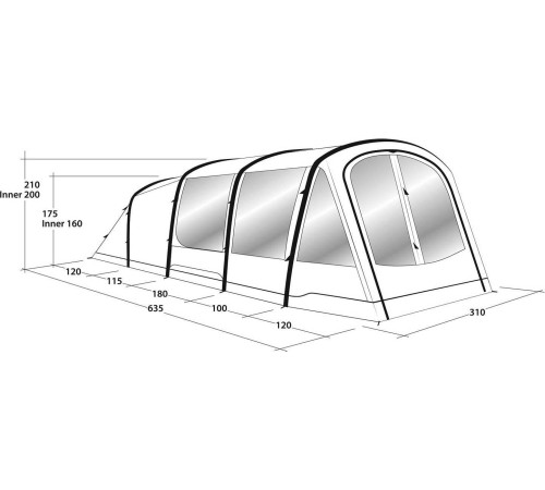 Туристичний намет Outwell Parkdale 4PA