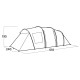Намет шестимісний Easy Camp Leka Twin 6, 610 х 195 х 240 см, зелений