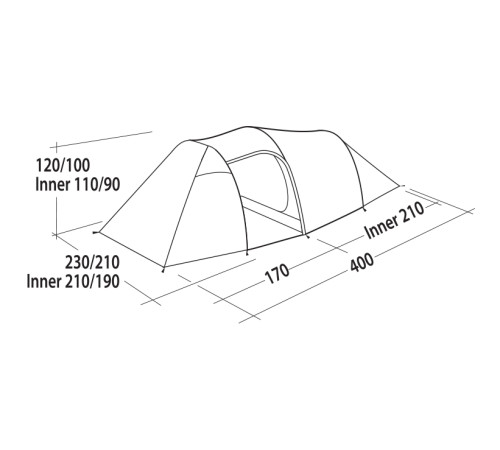 Намет чотиримісний Easy Camp Magnetar 400 Rustic Green (120416) Намет чотиримісний Easy Camp Magnetar 400 Rustic Green (120416)