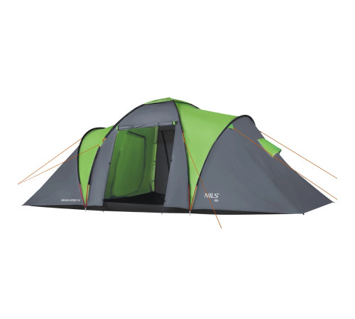 Намет кемпінговий NILS CAMP NC6431 HIGHLAND IV сіро-зелений