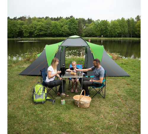 Намет кемпінговий NILS CAMP NC6431 HIGHLAND IV сіро-зелений