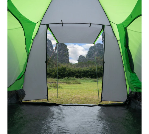 Намет кемпінговий NILS CAMP NC6431 HIGHLAND IV сіро-зелений