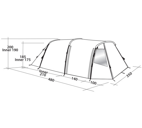 Намет шестимісний Easy Camp Huntsville 600 Green/Grey (120408)