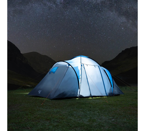 Намет кемпінговий NILS CAMP NC6431 HIGHLAND IV сіро-блакитний