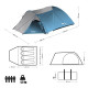 Намет кемпінговий NILS CAMP NC6012 TREKKER сіро-блакитний