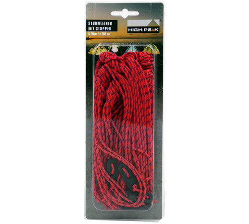 Відтяжки High Peak Guy Rope Set with Runner 350 см 6 шт. Red (42258)