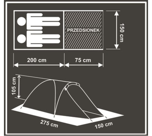 2-МІСЦЕНИЙ НАМЕТ Enero 275x150x105CM 2-МІСЦЕНИЙ НАМЕТ Enero 275x150x105CM
