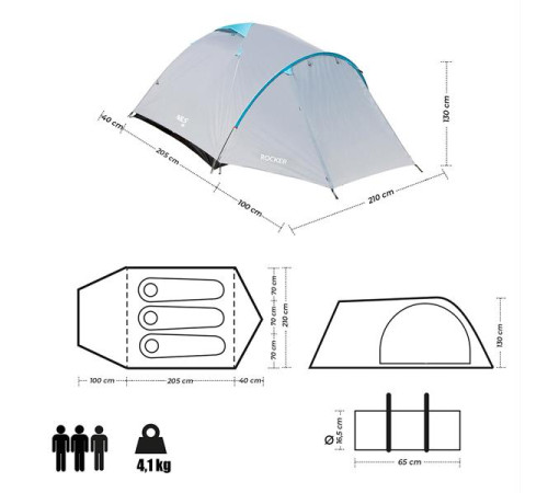 Кемпінговий намет NILS CAMP NC6013 ROCKER