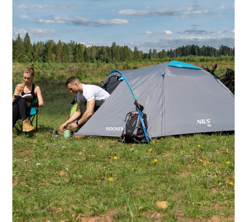Намет кемпінговий NILS CAMP NC6013 ROCKER сірий
