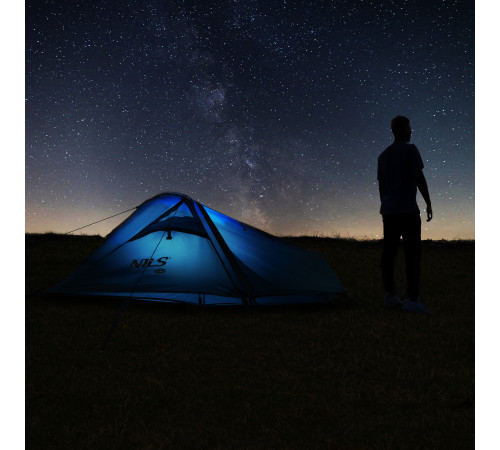 Намет туристичний одномісний NILS CAMP NC2501 ULTRA LIGHT, синій
