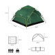 Намет туристичний двомісний NILS CAMP NC4801SHADOW, зелений 