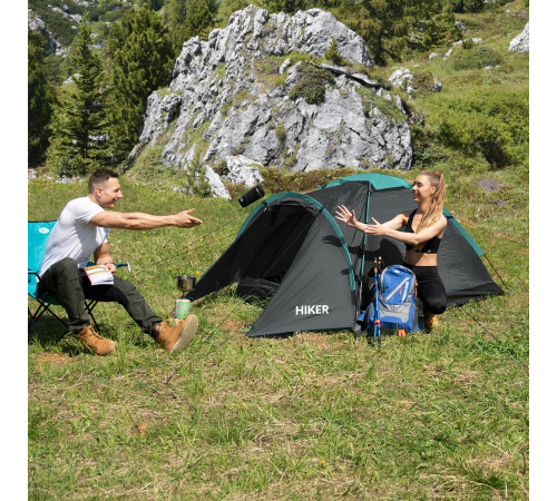Намет кемпінговий двомісний NILS CAMP NC6010 HIKER, сірий