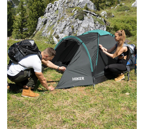 Намет кемпінговий двомісний NILS CAMP NC6010 HIKER, сірий