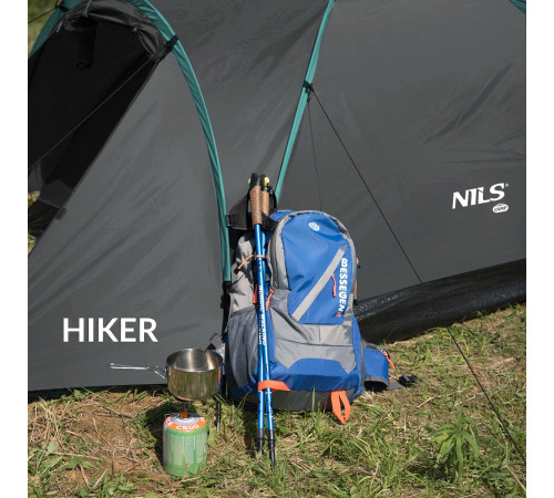 Намет кемпінговий двомісний NILS CAMP NC6010 HIKER, сірий