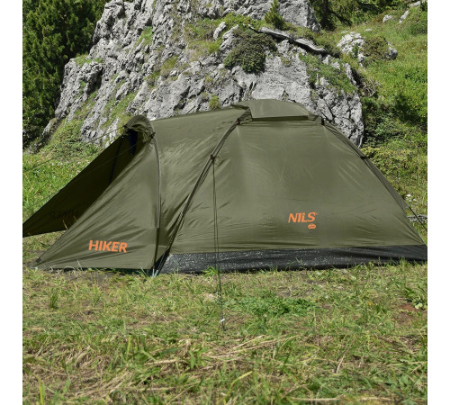 Намет туристичний двомісний NILS CAMP NC6010 HIKER, хакі