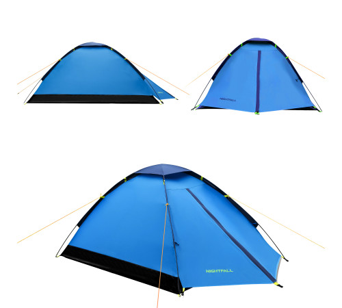 Намет кемпінговий двомісний NILS CAMP NC6033 NIGHTFALL, сіро-блакитний