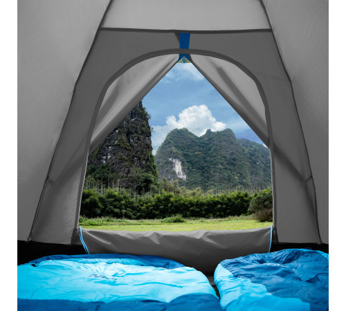 Намет кемпінговий двомісний NILS CAMP NC6033 NIGHTFALL, сіро-блакитний