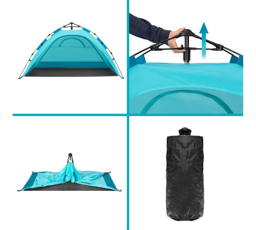 Намет пляжний саморозкладний NILS CAMP NC4802, блакитний