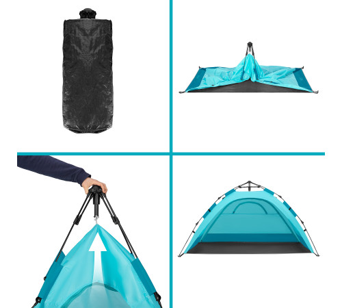 Намет пляжний саморозкладний NILS CAMP NC4802, блакитний