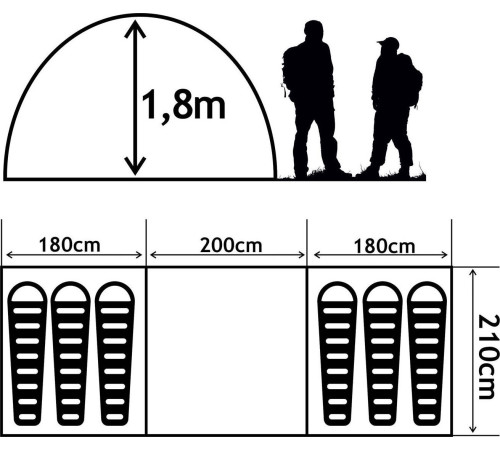 Туристичний намет Abarqs GOBI-6.B Туристичний намет Abarqs GOBI-6.B