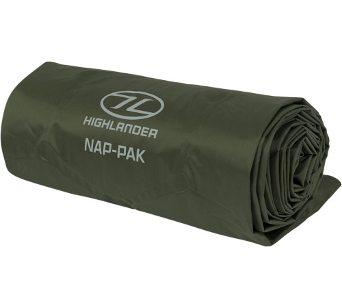 Килимок надувний Highlander Nap-Pak Inflatable Sleeping Mat 5 cm Olive (AIR071)