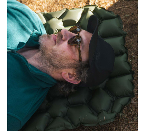 Килимок надувний Highlander Nap-Pak Inflatable Sleeping Mat 5 cm Olive (AIR071)