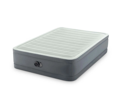 Надувний матрац INTEX 64904ND з насосом 191 х 137 х 46 см, сірий
