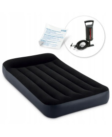 Надувний матрац INTEX 64141 з насосом 191 х 99 х 25 см, чорний