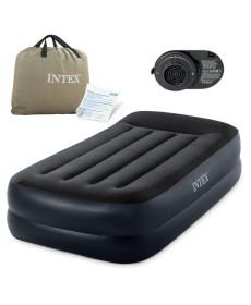Матрац надувний Intex 64122ND з вбудованим електронасосом 191x99 см, чорний