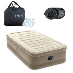 Матрац надувний Intex 64426ND 191x99x46 см бежевий + насос