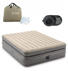 Надувний матрац INTEX 64164ND з насосом 203 х 152 х 51 см, бежевий