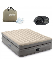 Надувний матрац INTEX 64164ND з насосом 203 х 152 х 51 см, бежевий