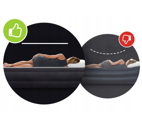 Надувний матрац INTEX 64164ND з насосом 203 х 152 х 51 см, бежевий