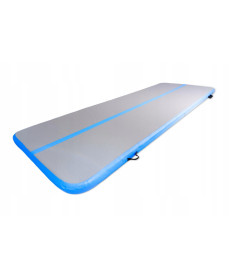 Мат гімнастичний надувний SPARTAN AirTrack 300 x 100 х 10 см, сіро-блакитний
