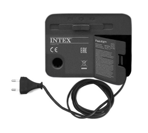 Матрац надувний Intex 64418 з вбудованим електронасосом 203x152x56 см, сірий Матрац надувний Intex 64418 з вбудованим електронасосом 203x152x56 см, сірий